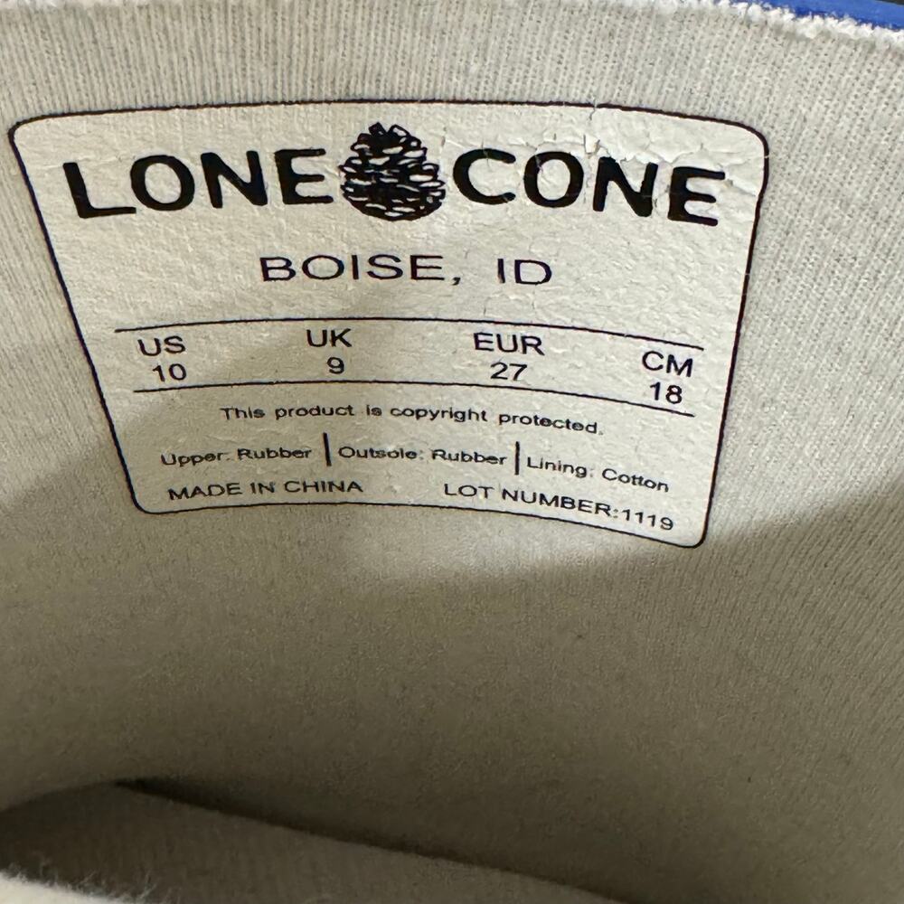 Lone Cone Construction Monster Toddler Boy Rain Boots Blue Pull On Handles Sz 10 - Picture 4 of 9